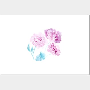 Pink peonies Posters and Art